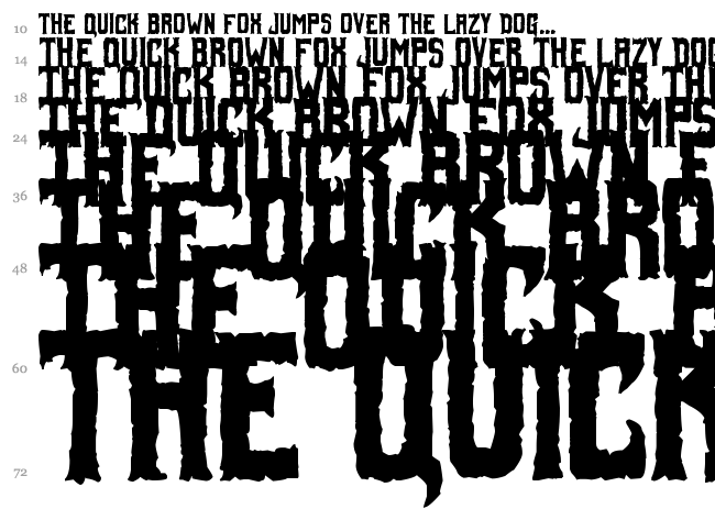Foul Fiend font waterfall